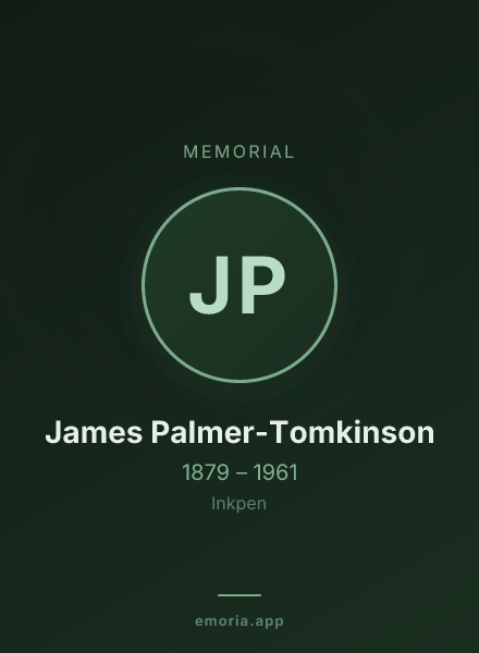 Memorial portrait of James Palmer-Tomkinson