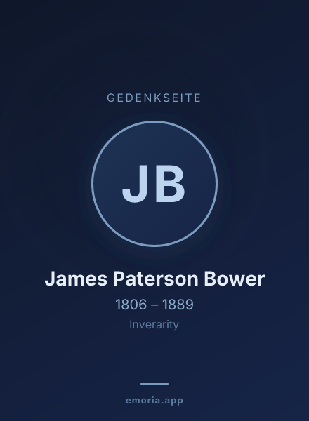 Gedenkportrait von James Paterson Bower