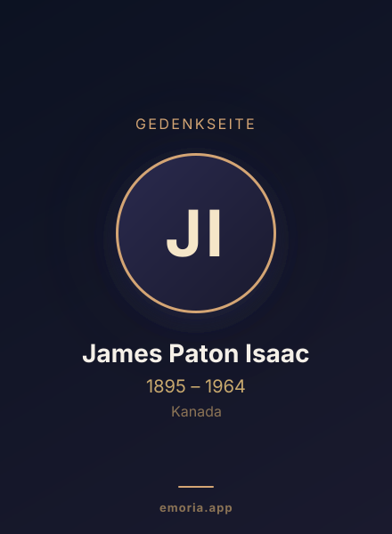 Gedenkportrait von James Paton Isaac