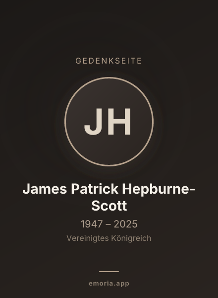 Gedenkportrait von James Patrick Hepburne-Scott