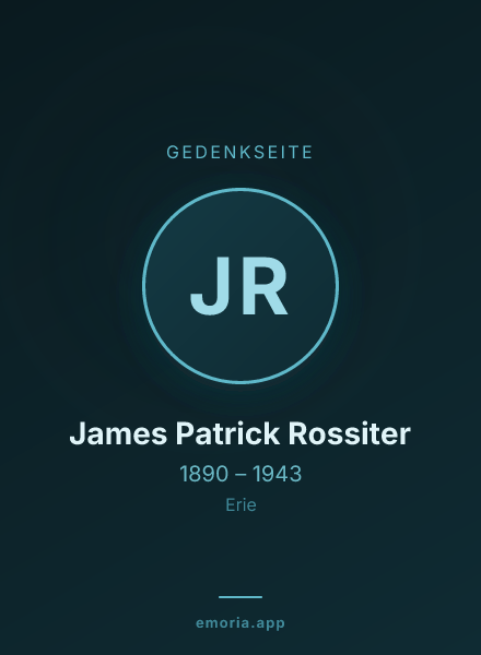 Gedenkportrait von James Patrick Rossiter
