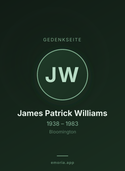 Gedenkportrait von James Patrick Williams