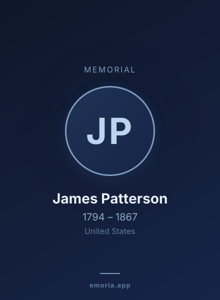Memorial portrait of James Patterson
