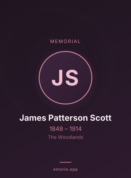 Memorial portrait of James Patterson Scott