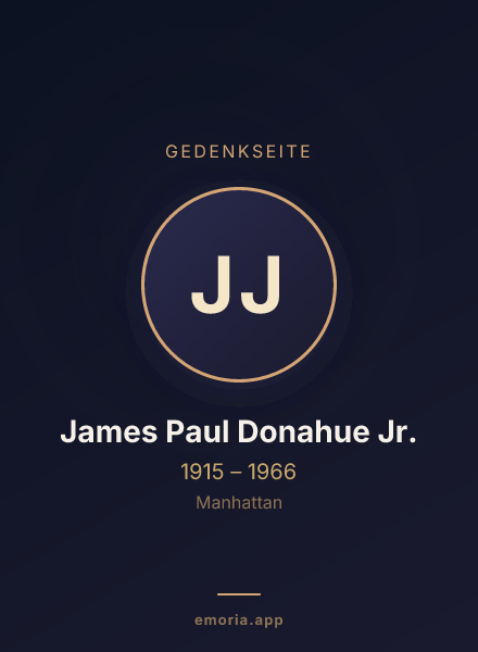 Gedenkportrait von James Paul Donahue Jr.