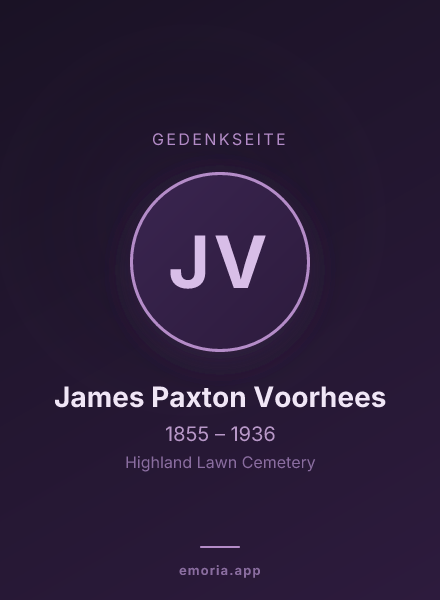 Gedenkportrait von James Paxton Voorhees