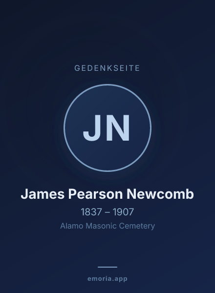 Gedenkportrait von James Pearson Newcomb