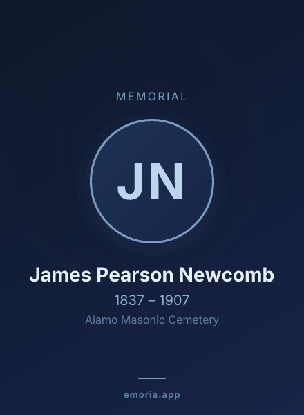 Memorial portrait of James Pearson Newcomb