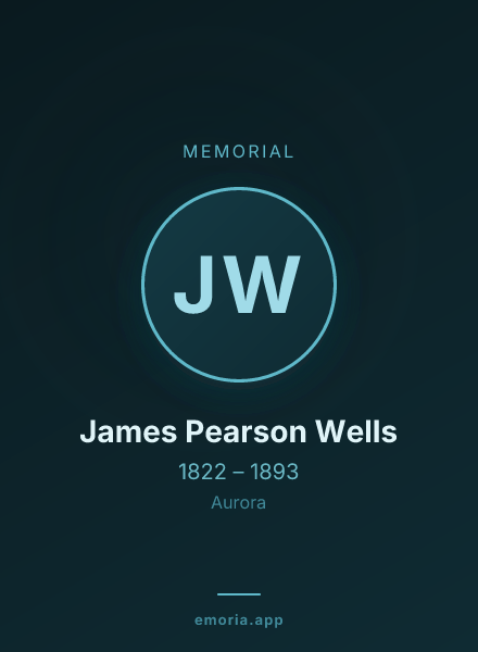 Memorial portrait of James Pearson Wells