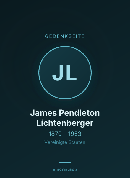 Gedenkportrait von James Pendleton Lichtenberger