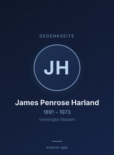 Gedenkportrait von James Penrose Harland
