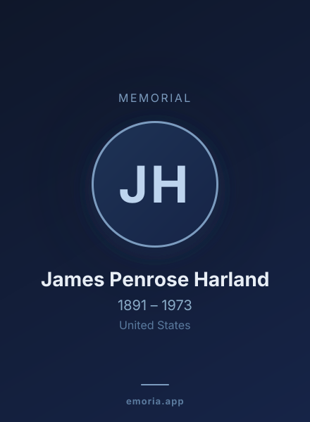 Memorial portrait of James Penrose Harland