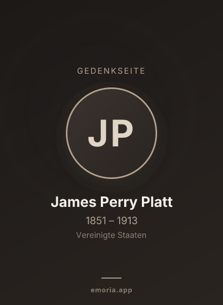 Gedenkportrait von James Perry Platt