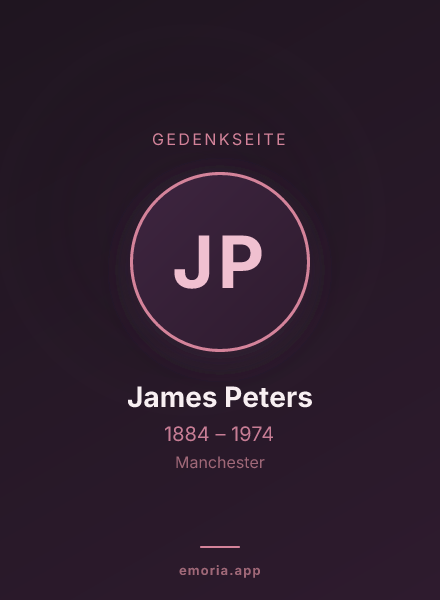 Gedenkportrait von James Peters