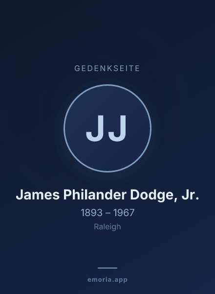 Gedenkportrait von James Philander Dodge, Jr.