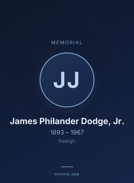 Memorial portrait of James Philander Dodge, Jr.