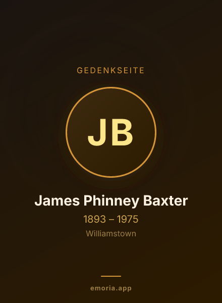 Gedenkportrait von James Phinney Baxter