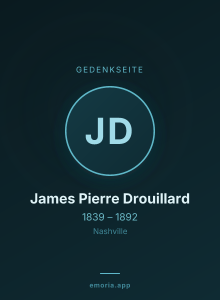 Gedenkportrait von James Pierre Drouillard