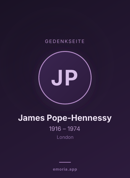 Gedenkportrait von James Pope-Hennessy