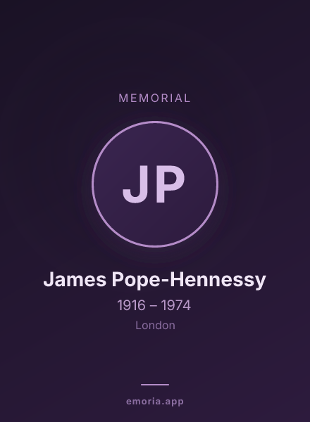 Memorial portrait of James Pope-Hennessy