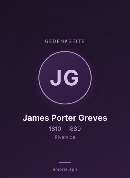 Gedenkportrait von James Porter Greves