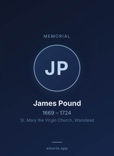 Memorial portrait of James Pound