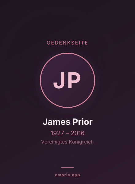 Gedenkportrait von James Prior