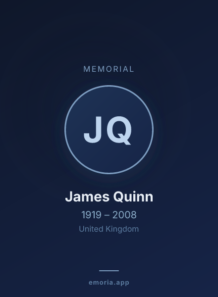 Memorial portrait of James Quinn