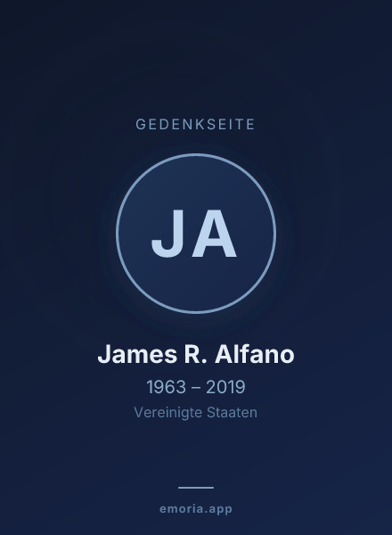 Gedenkportrait von James R. Alfano