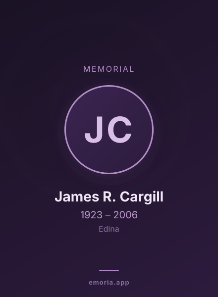 Memorial portrait of James R. Cargill