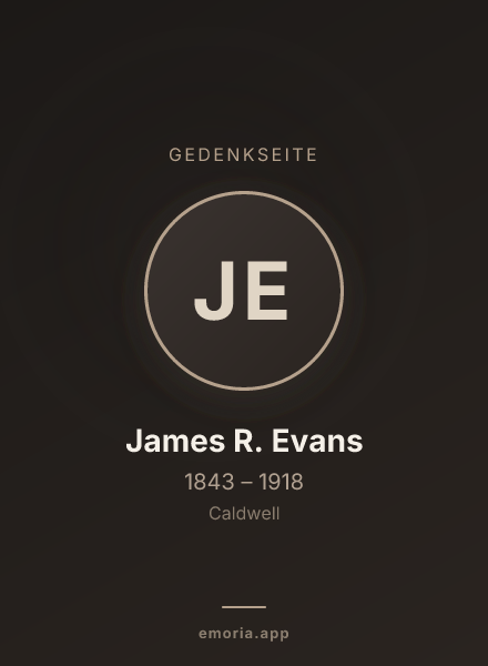 Gedenkportrait von James R. Evans