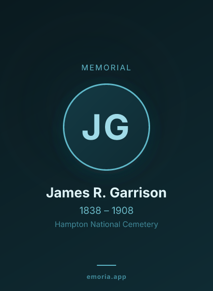 Memorial portrait of James R. Garrison