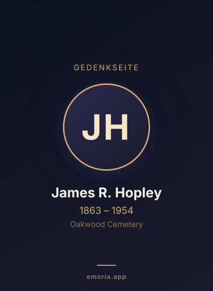 Gedenkportrait von James R. Hopley
