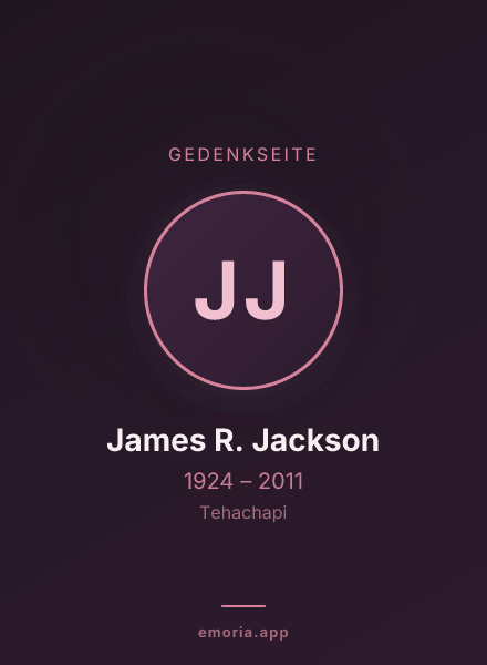 Gedenkportrait von James R. Jackson