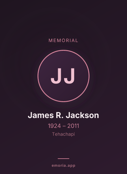 Memorial portrait of James R. Jackson