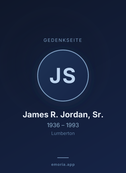 Gedenkportrait von James R. Jordan, Sr.