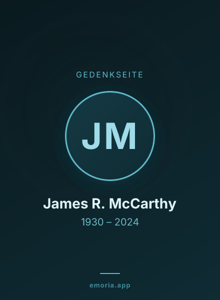 Gedenkportrait von James R. McCarthy