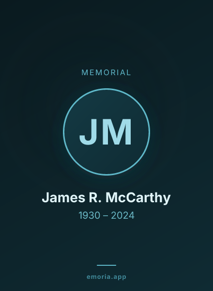 Memorial portrait of James R. McCarthy