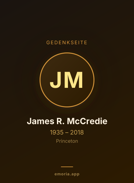 Gedenkportrait von James R. McCredie