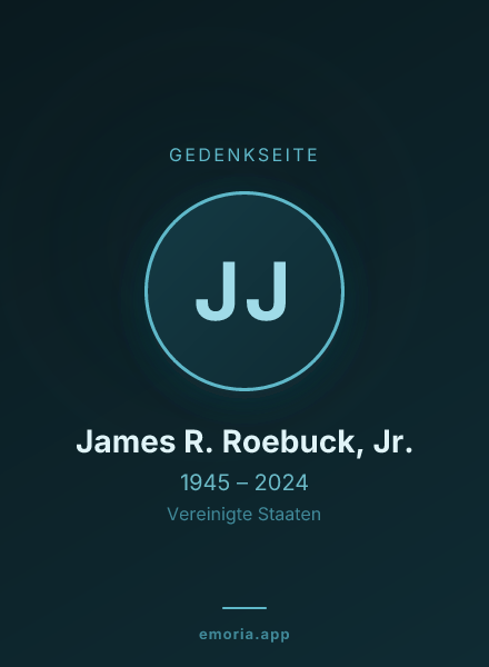 Gedenkportrait von James R. Roebuck, Jr.
