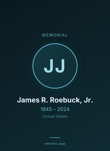 Memorial portrait of James R. Roebuck, Jr.