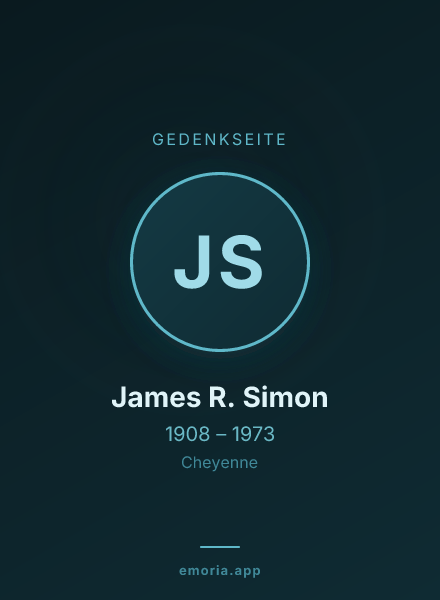 Gedenkportrait von James R. Simon