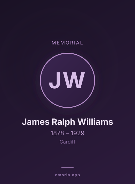 Memorial portrait of James Ralph Williams