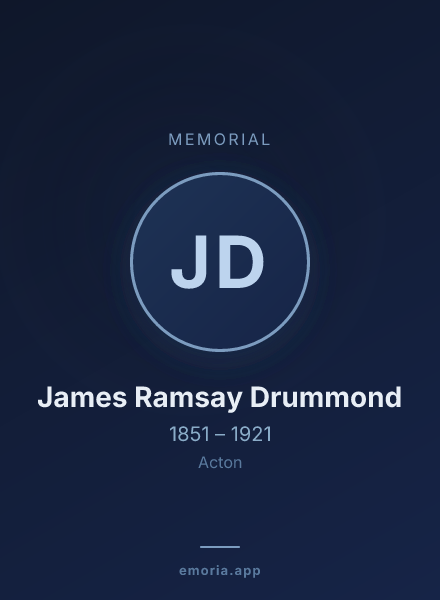 Memorial portrait of James Ramsay Drummond
