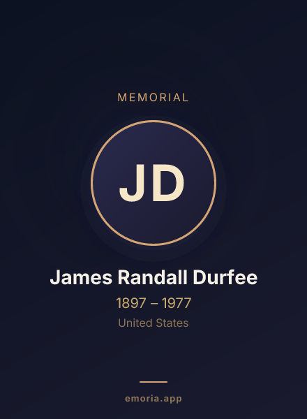 Memorial portrait of James Randall Durfee