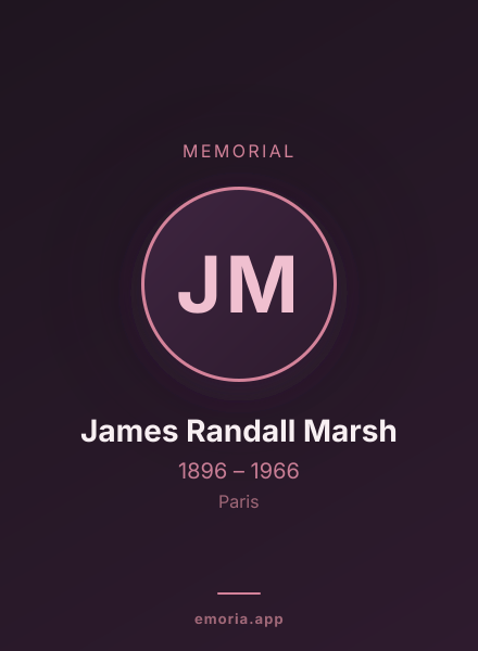 Memorial portrait of James Randall Marsh