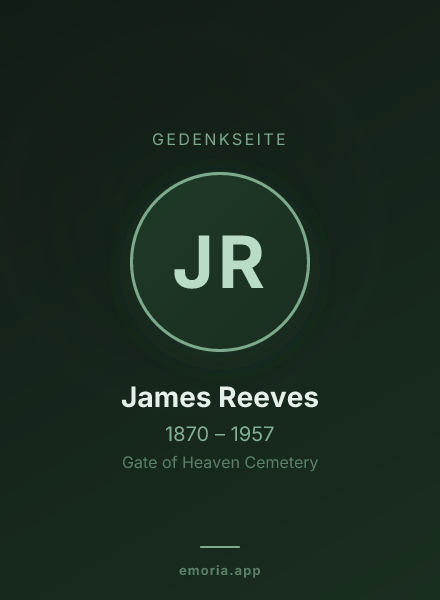 Gedenkportrait von James Reeves