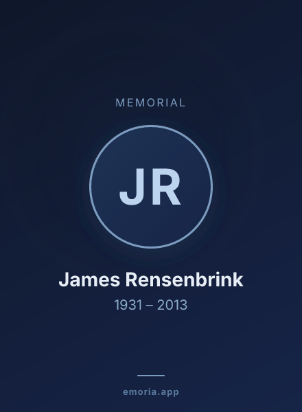 Memorial portrait of James Rensenbrink