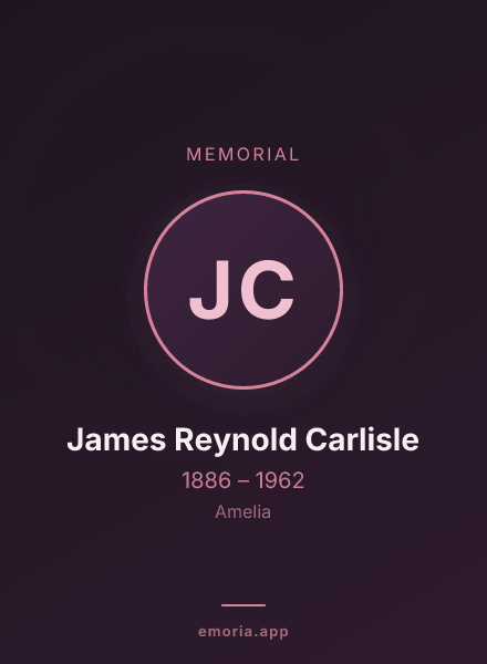 Memorial portrait of James Reynold Carlisle