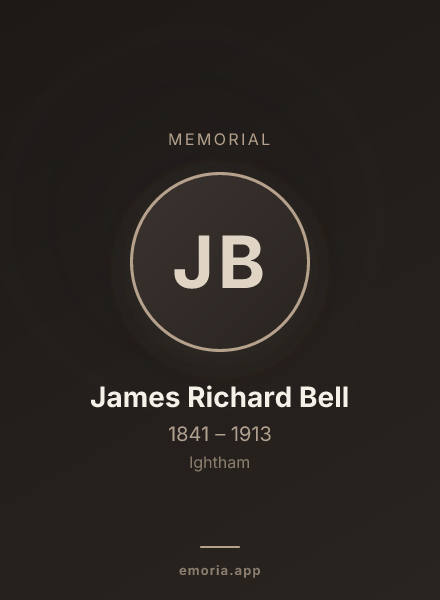 Memorial portrait of James Richard Bell
